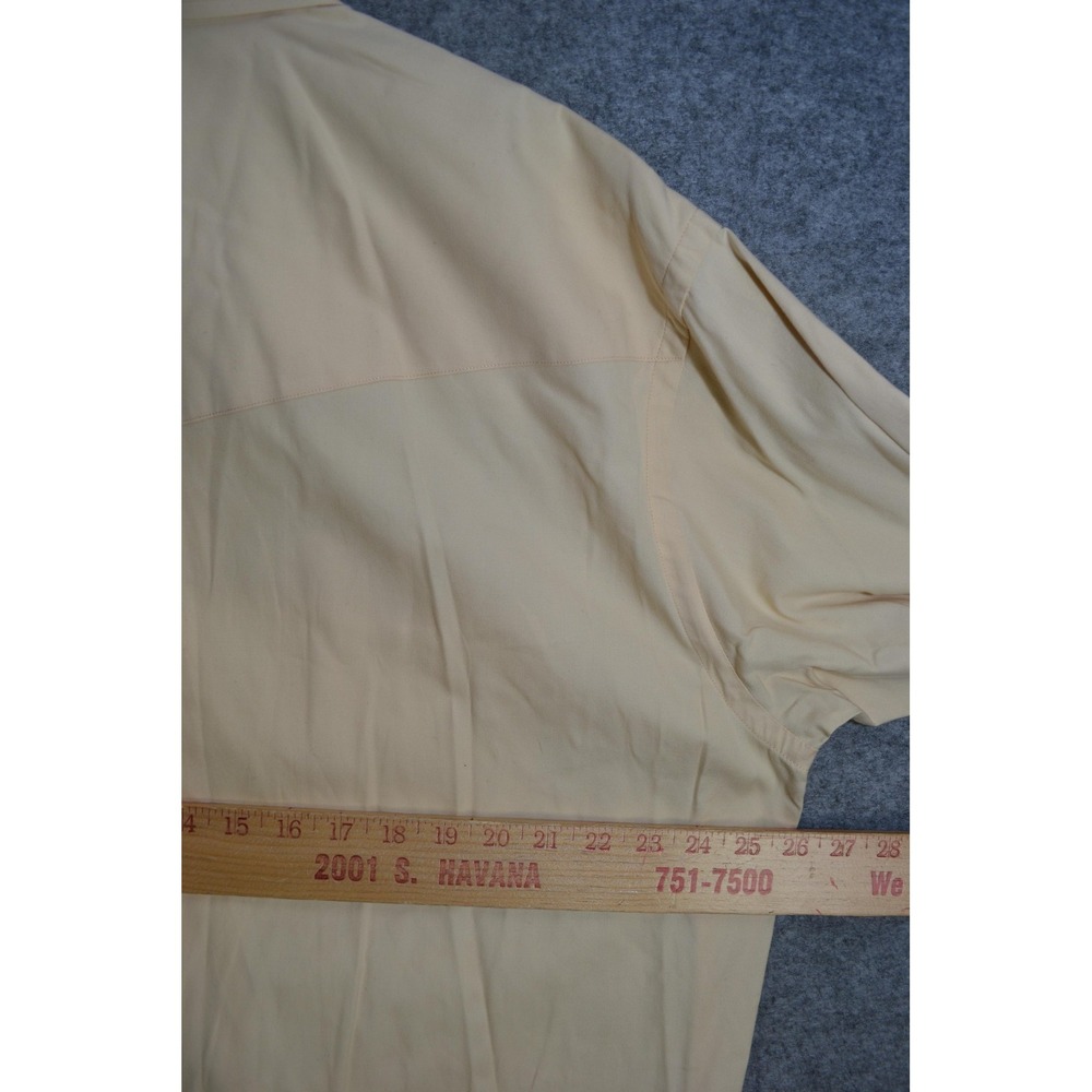 VTG Lucchese Classics Shirt Mens XL Yellow Western‎ Cowboy Button Up Long Sleeve - Picture 13 of 16